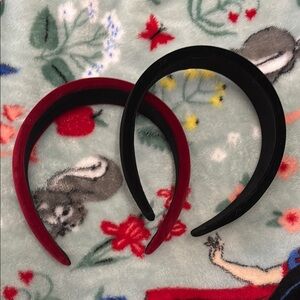 Red and Black Headband Set